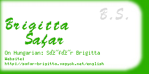 brigitta safar business card